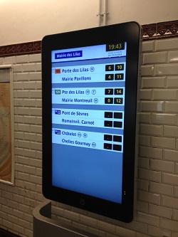 ecran LCD metro ratp