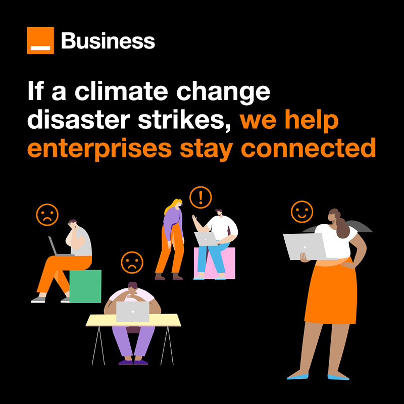 If a climate change disaster strikes, we help enterprises stay connected
