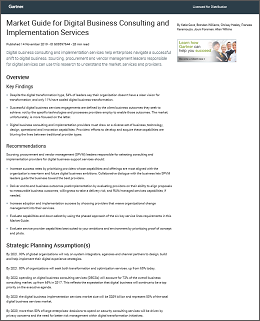 Gartner Market Guide for Digital Business Consulting and Implementation Services