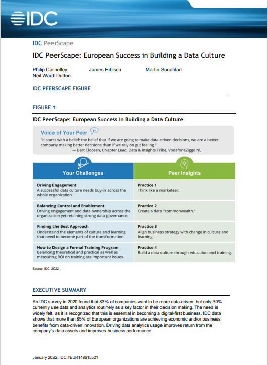 IDC PeerScape: European Success in Building a Data Culture