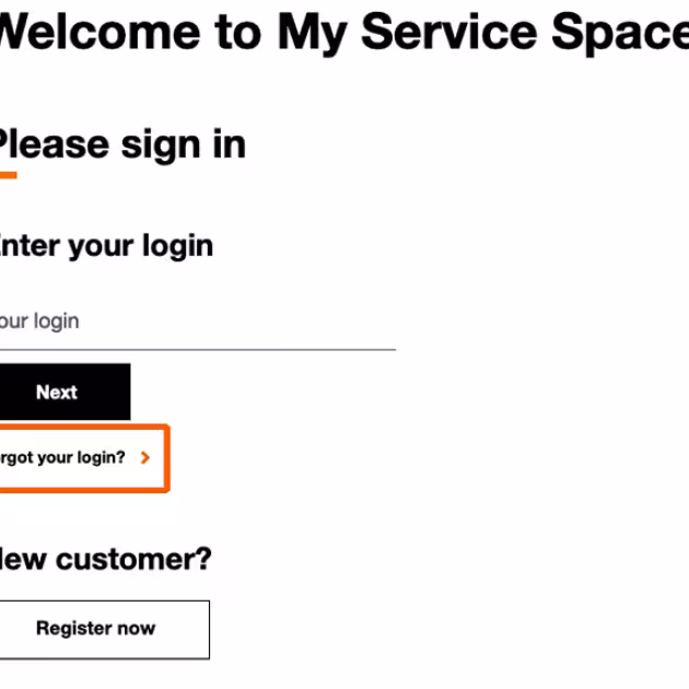 What should I do if I have forgotten my credentials to access my account?