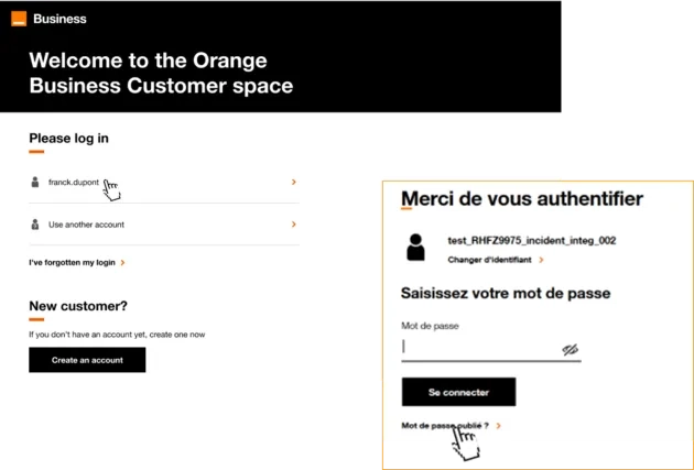 Page d'authentification login